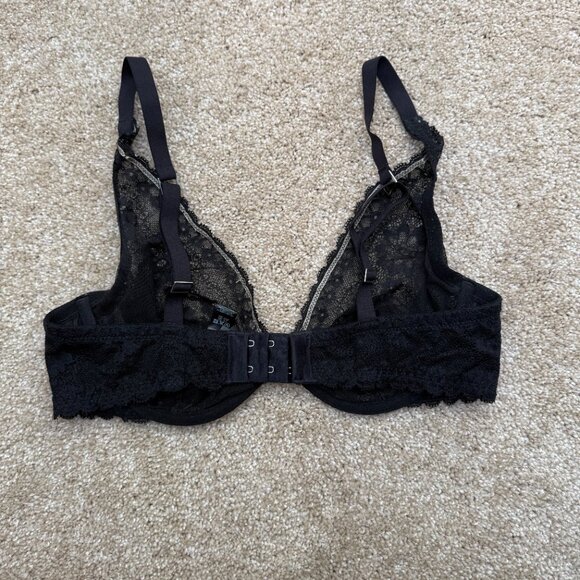 La Perla Black Lace Triangle Bra Underwire, size 32D - Picture 3 of 7